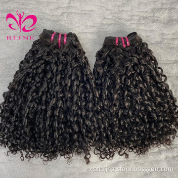 REINE  Hair 12A Grade Virgin Brazilian Cuticle Aligned Pixie Curl Double Drawn Hair Extensions Vietnam hair